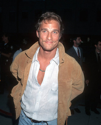 Matthew McConaughey flaunted his bare chest at the May 1996 premiere of Norma Jean & Marilyn in LA.
Matthew McConaughey flaunted his bare chest at the May 1996 premiere of Norma Jean & Marilyn in LA.