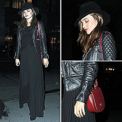 Miranda Kerr Wearing a Leather Jacket in NYC November 3, 2011