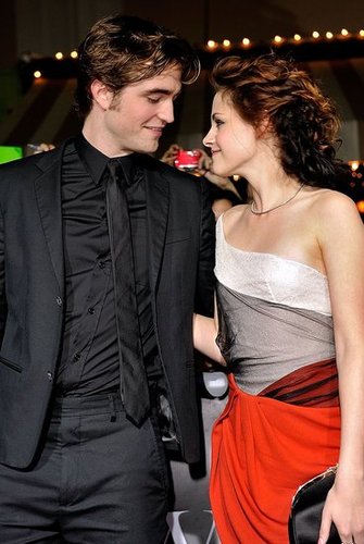 Robert Pattinson and Kristen Stewart looked lovingly at each other for another Twilight premiere in LA in November 2008.
Robert Pattinson and Kristen Stewart looked lovingly at each other for another Twilight premiere in LA in November 2008.
