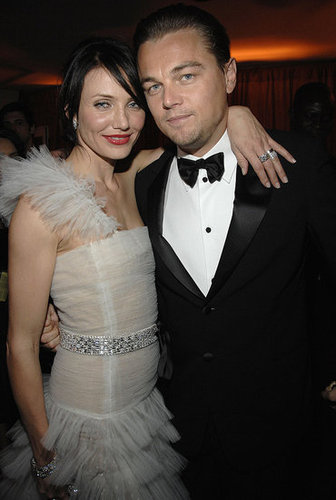 Leonardo DiCaprio and a brunette Cameron Diaz reunited at a Golden Globes afterparty in 2007.
Leonardo DiCaprio and a brunette Cameron Diaz reunited at a Golden Globes afterparty in 2007.