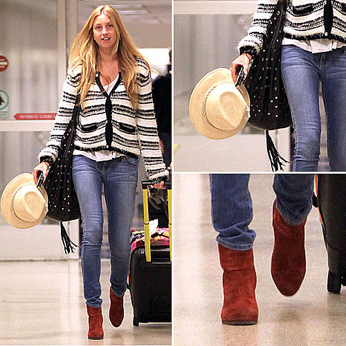Celeb Style: Whitney Port's Cozy Striped Sweater and Fab Booties