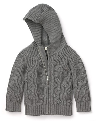 Infant Boys' Hooded Cableknit Sweater ($50)