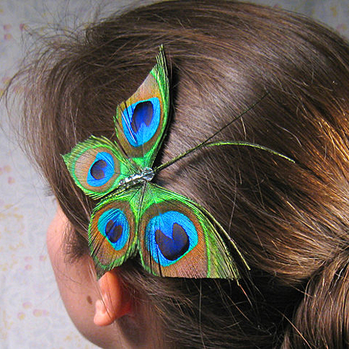 Peacock Hair Accessory From Etsy