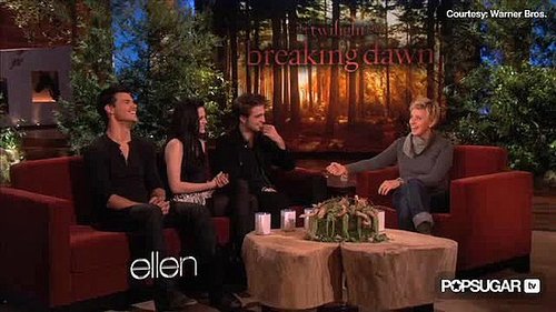 Robert Pattinson, Kristen Stewart, and Taylor Lautner on Ellen