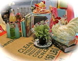 Burlap Feed Sack as TableRunner...