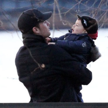 Tom Brady and Ben Brady Boston Park Pictures