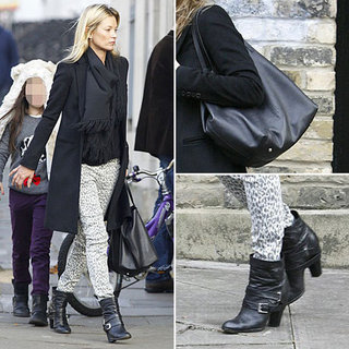 Kate Moss Leopard-Print Jeans November 2011