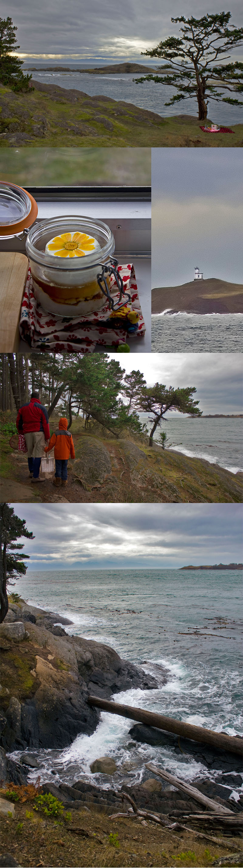 Picnic with a view at Shark Reef Cove, Lopez Island, WA State