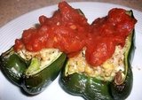 Chickpea stuffed poblano pepper Chickpea stuffed poblano pepper