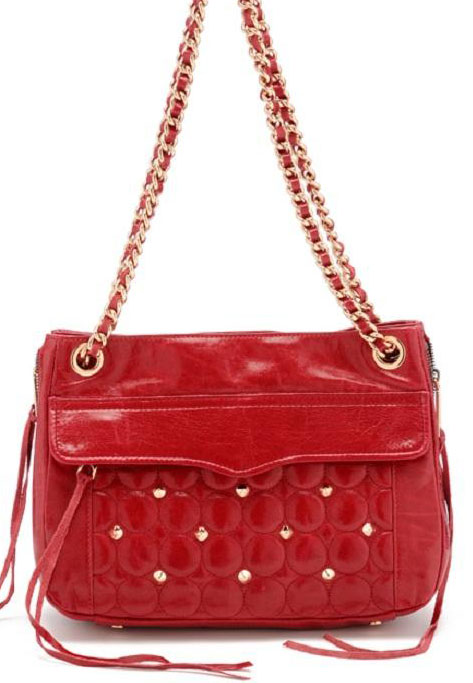 rebecca minkoff circle quilt swing bag red