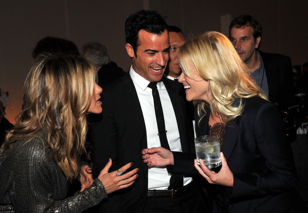 Jennifer and Justin chatted with Reese Witherspoon at Elle's 18th Annual Women in Hollywood Tribute in October 2011.
Jennifer and Justin chatted with Reese Witherspoon at Elle's 18th Annual Women in Hollywood Tribute in October 2011.