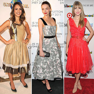 Pictures of Miranda Kerr, Jessica Alba and Taylor Swift in Ladylike Dresses: Steal Their Retro Style for the Party Season!