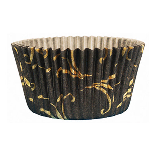 Cupcake Creations Baking Cups, Elegant Black 30-Pack | Chef Tools