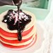 Christmas Pancakes With Candy Cane Chocolate Syrup 