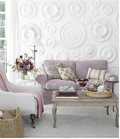 Country Living came up with the brilliant idea to use ceiling medallions as a wall treatment.
Source: Country Living Magazine
Country Living came up with the brilliant idea to use ceiling medallions as a wall treatment.
Source: Country Living Magazine