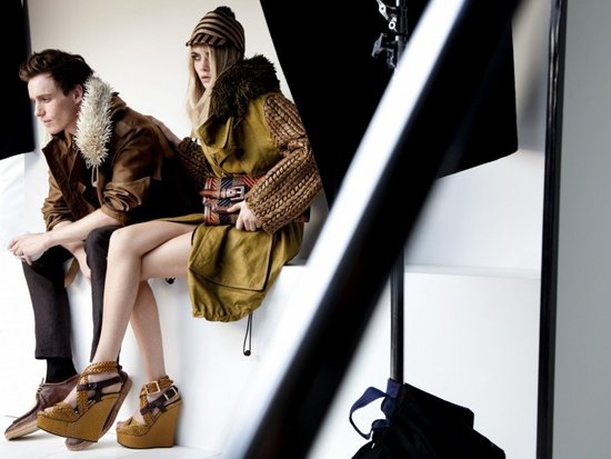 Behind the Scenes with Cara & Eddie for Burberry Spring '12 Behind the Scenes with Cara & Eddie for Burberry Spring '12