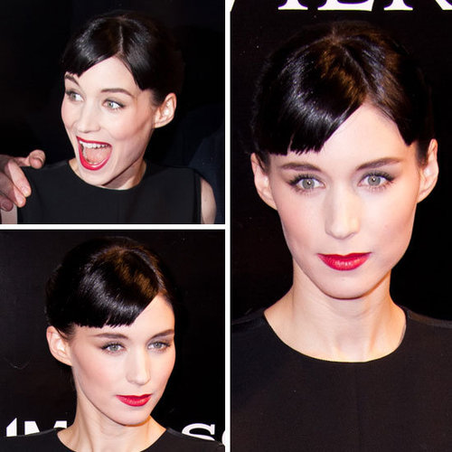 Rooney Mara's The Girl With The Dragon Tattoo Paris Premiere Hair and Makeup