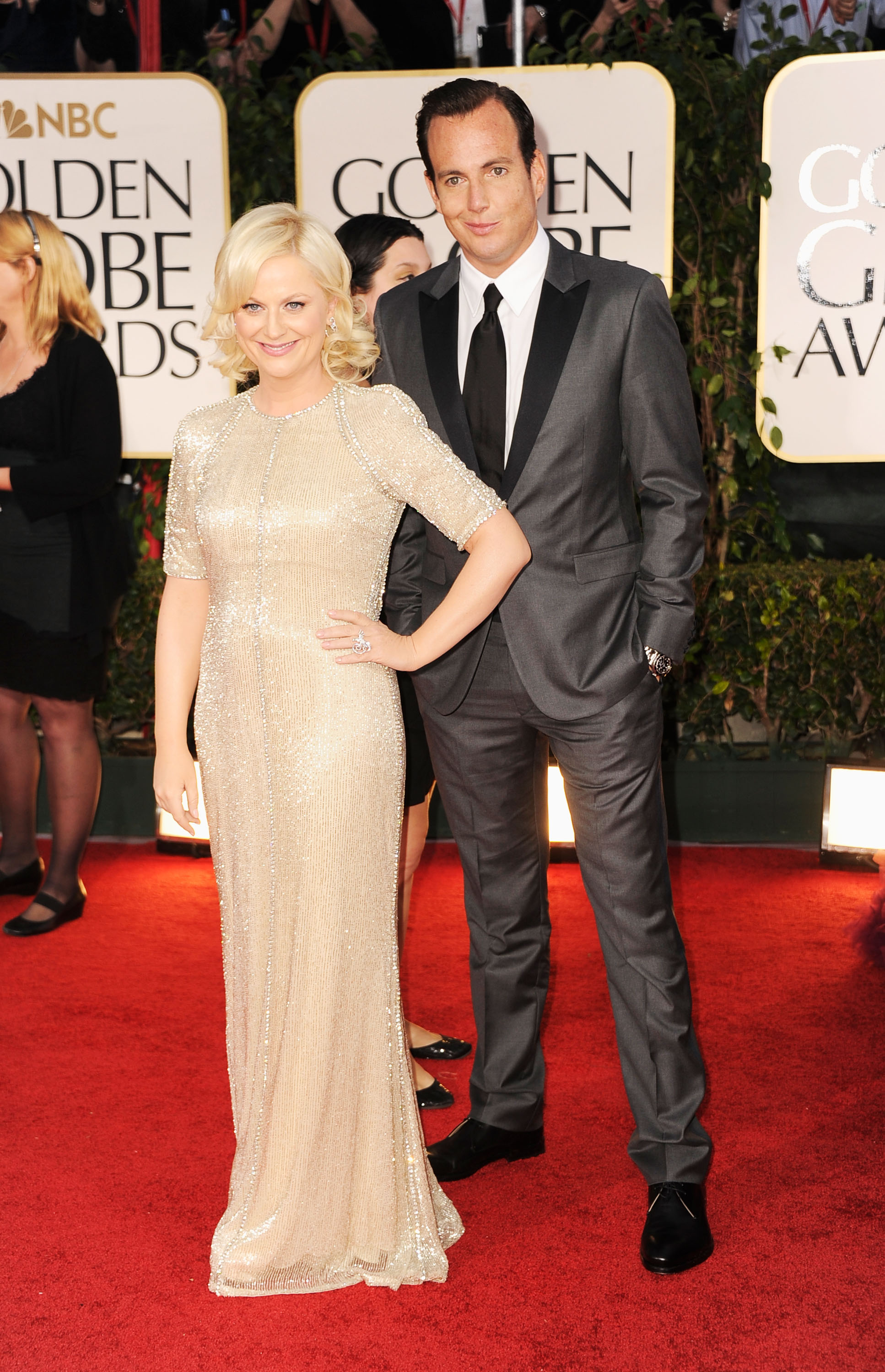 Amy Poehler and Will Arnett at the Golden Globes. Amy Poehler and Will Arnett at the Golden Globes.