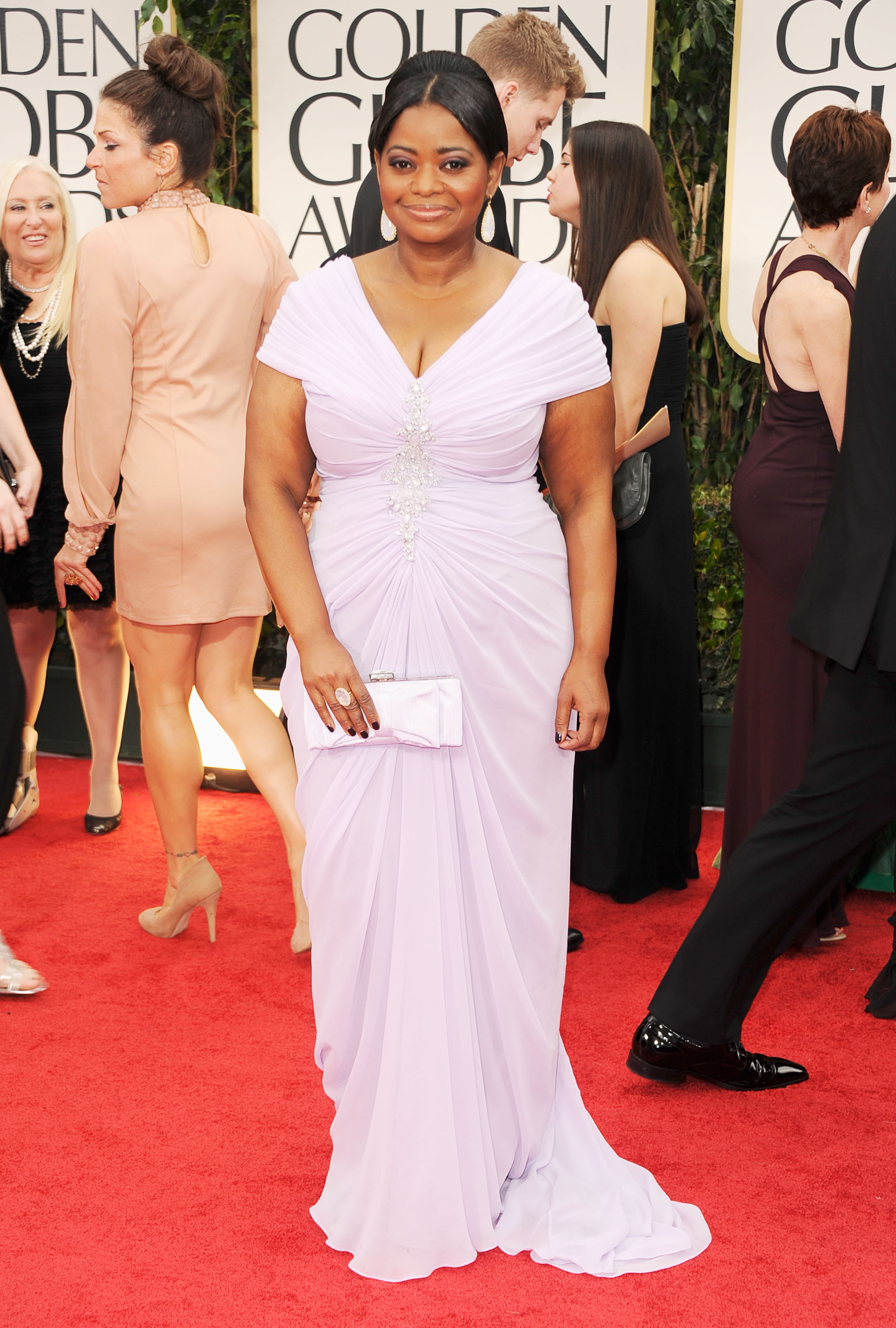 Octavia Spencer at the Golden Globes. Octavia Spencer at the Golden Globes.