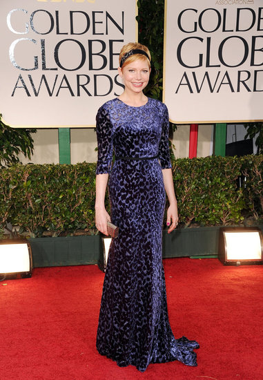 Michelle Williams at the 2012 Golden Globe Awards in Jason Wu. Michelle Williams at the 2012 Golden Globe Awards in Jason Wu.