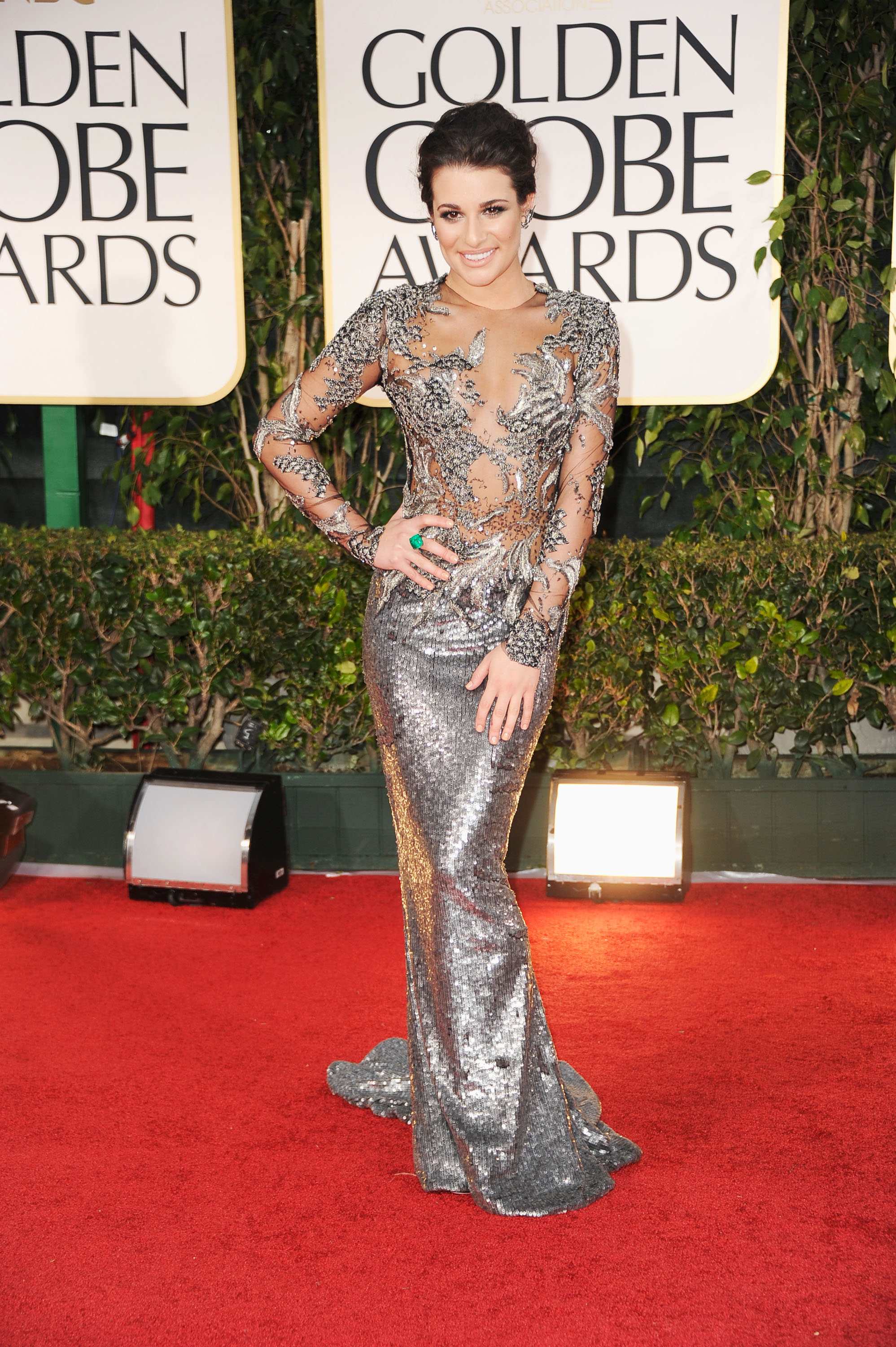 Lea Michele at the Golden Globes. Lea Michele at the Golden Globes.