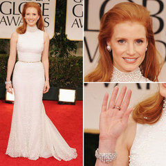 Jessica Chastain at Golden Globes 2012 Jessica Chastain at Golden Globes 2012