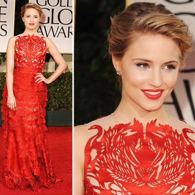 Dianna Agron at Golden Globes 2012