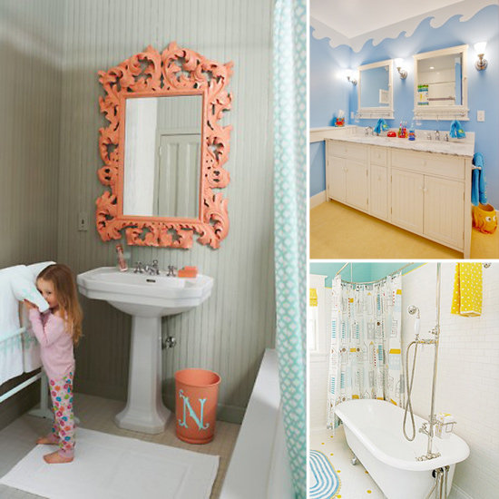 ... and dad, kid-friendly bathroom decor always makes bath time more fun