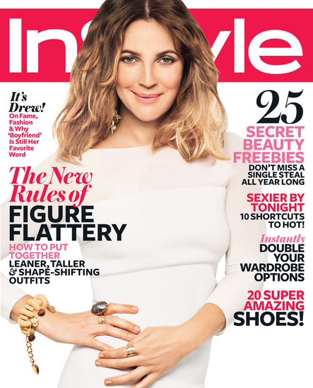 Drew Barrymore on the cover of InStyle.
Drew Barrymore on the cover of InStyle.