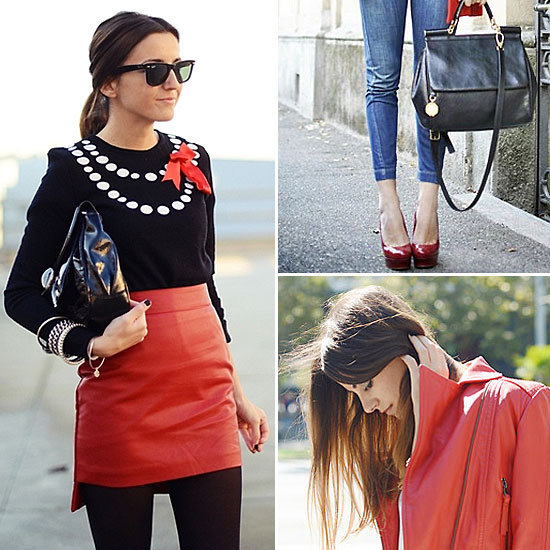 Red Street Style Looks January 2012 Red Street Style Looks January 2012