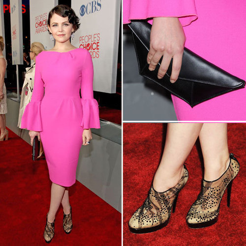 Ginnifer Goodwin Stands Out in Hot Pink Roksanda Ilincic dress on the 2012 People's Choice Awards Red Carpet