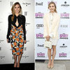 Who Makes Elizabeth Olsen's Black Floral Dress?