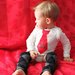 "Be Mine" Tie Onesie and Leg Warmers Set ($32)