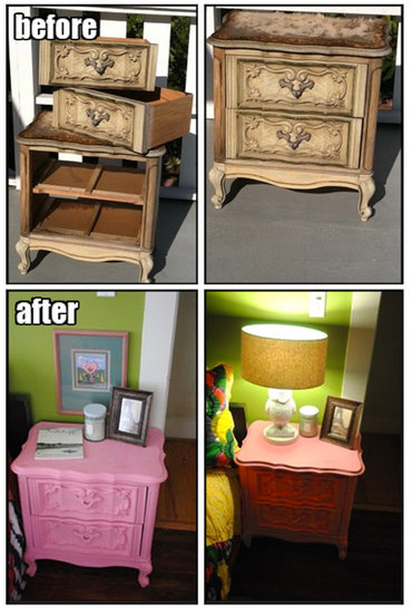 DIY Trash-to-Treasure Bedside Table