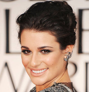 Lea Michele's 2012 Golden Globes Hair and Makeup Look