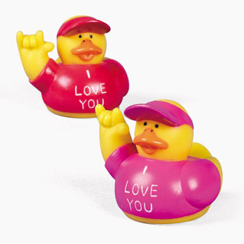 Sign Language "I Love You" Rubber Duckys ($8 For 12) Sign Language "I Love You" Rubber Duckys ($8 For 12)