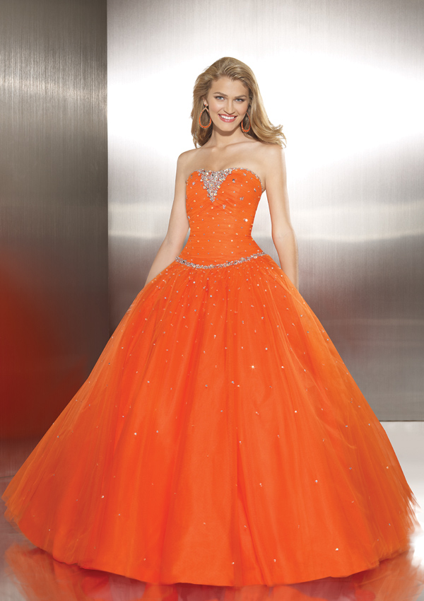 best wedding ideas: Brightly with Romantic Orange Wedding Dress