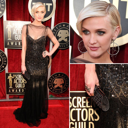 Ashlee Simpson Goes Sexy and Sheer in Jenny Packham A/W 2011 Gown at the 2012 SAG Awards