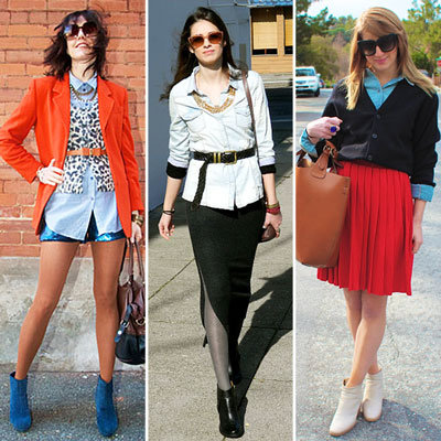Styling Tip: Wear Denim Shirts Different Ways