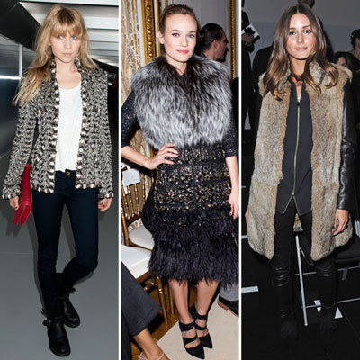 Olivia Palermo, Diane Kruger, Clémence Poésy and Vanessa Paradis Sit Front Row at Chanel at 2012 Paris Couture Fashion Week
