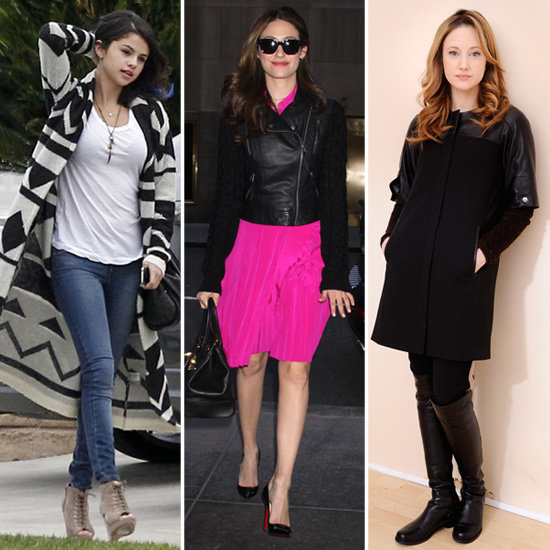 Selena Gomez Black and White Print Cardigan Selena Gomez Black and White Print Cardigan