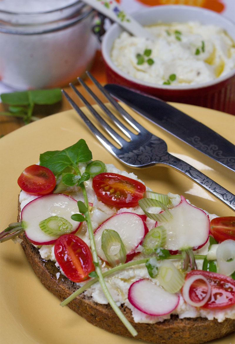 Ricotta Spread with Crunchy Veggies