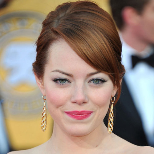 Emma Stone's Hair and Makeup at the 2012 SAG Awards