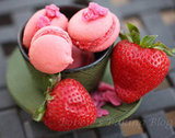 Memories of baking Strawberry-Rose Macarons with my Baby