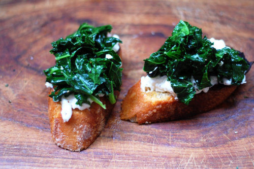 Sautéed Kale and Burrata Bruschetta Sautéed Kale and Burrata Bruschetta