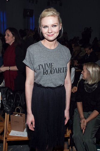 Kirsten Dunst supported longtime friends (and Rodarte designers) Kate and Laura Mulleavy at their Fall show in September 2010.
Kirsten Dunst supported longtime friends (and Rodarte designers) Kate and Laura Mulleavy at their Fall show in September 2010.