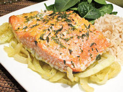 Roasted Salmon with Fennel and Orange Zest