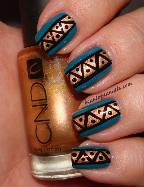 Here is a simple tribal nail