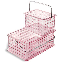Pink Grid Totes