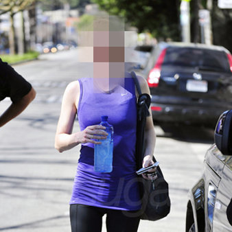 Celebrity Leaving a Pilates Class in Los Angeles